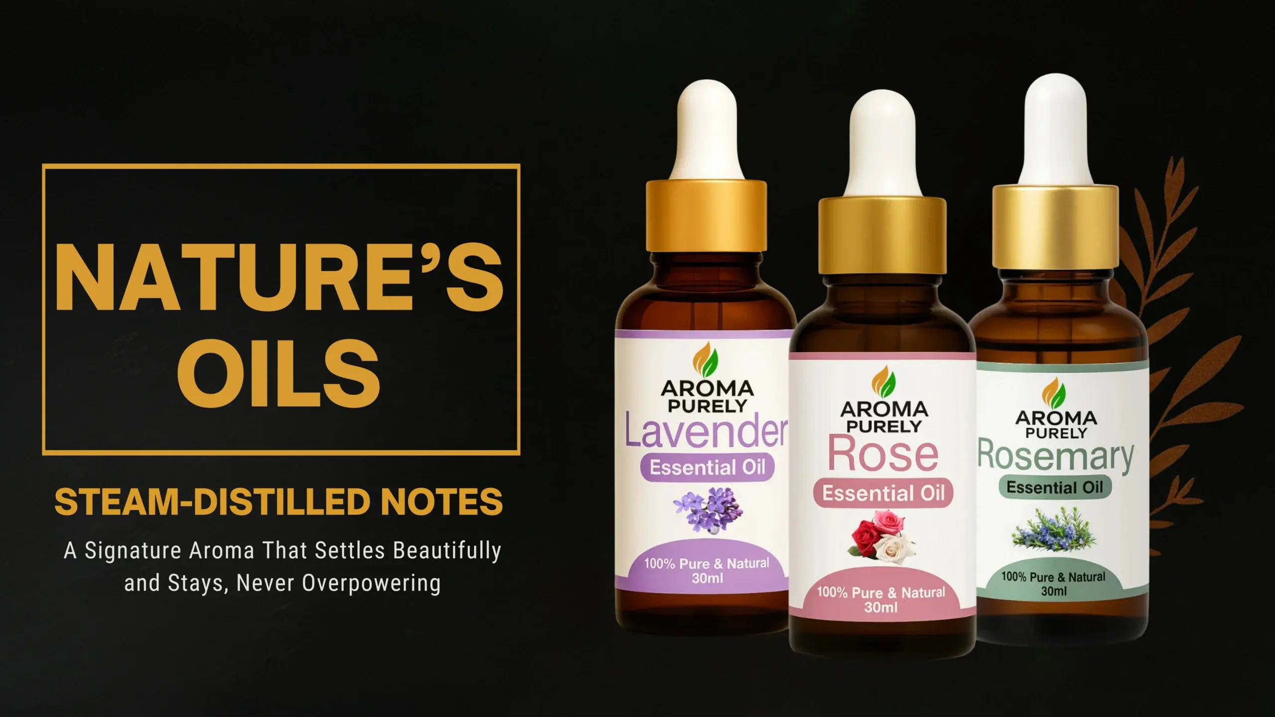Home 1 Aroma Purely - 100% Pure & Organic Essential Oils in Pakistan Hero Banner