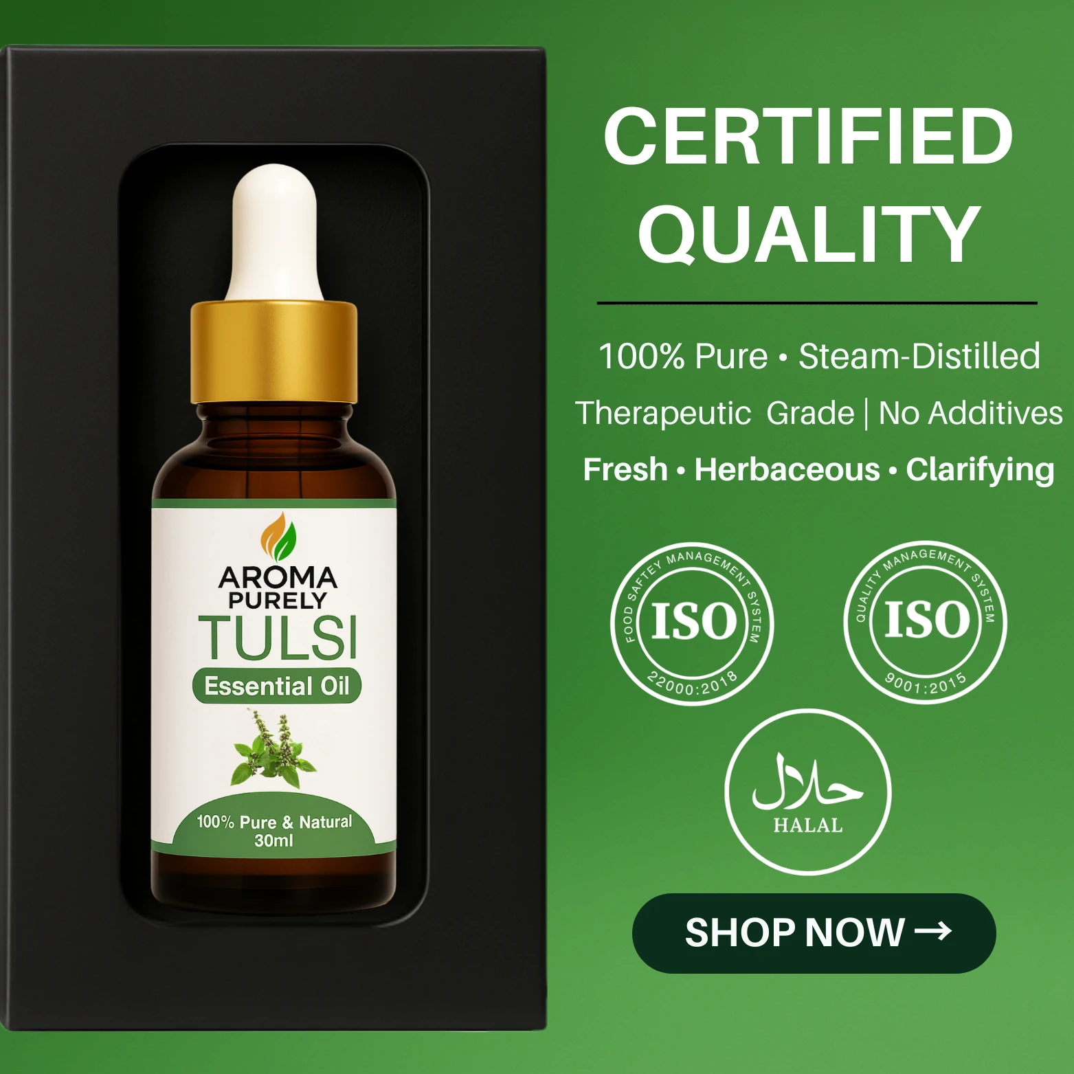 Tulsi Essential Oil Tulsi Essential Oil 100% Pure herbal basil Adaptogenic
